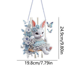 Load image into Gallery viewer, Easter Bunny Diamond Art Hanging Pendant 5D DIY Diamond Painting Dots Pendant
