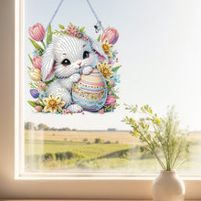 Load image into Gallery viewer, Easter Bunny Diamond Art Hanging Pendant 5D DIY Diamond Painting Dots Pendant
