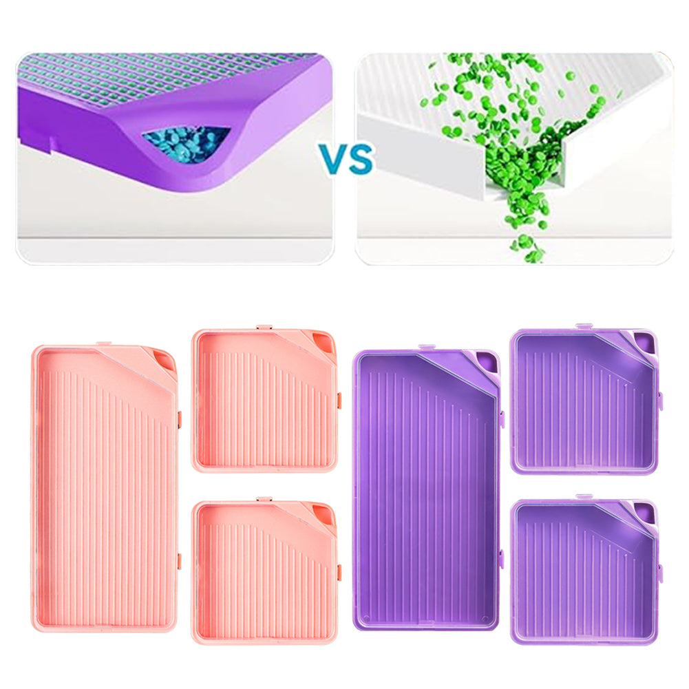 6 Pcs Diamond Art Trays Plastic Rhinestone Tray Organizer Diamond Painting Trays