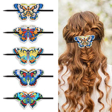 Load image into Gallery viewer, 5Pcs PU Butterfly Diamond Embroidery Painting Hairpins Kit Gifts for Women Girls
