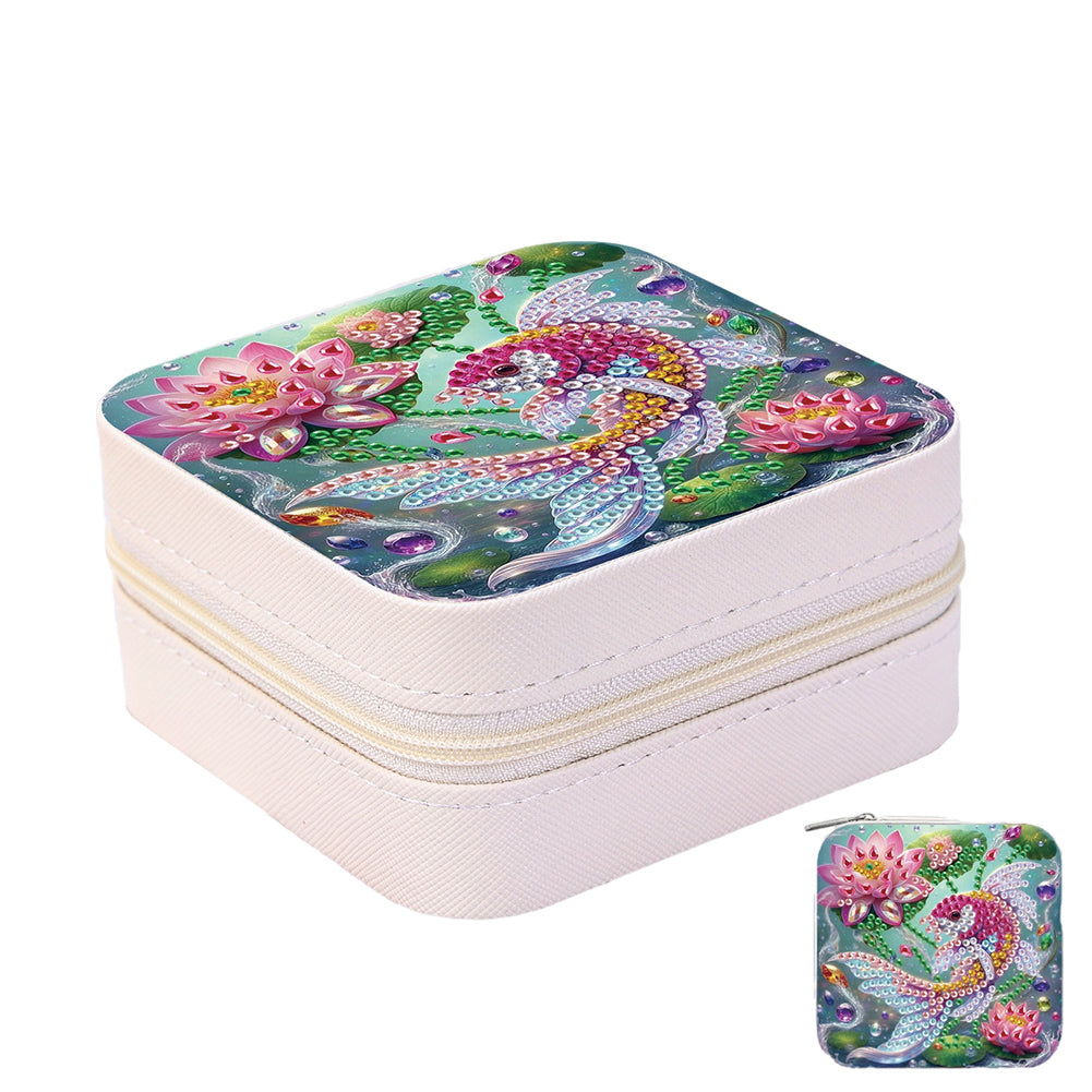 Special Shape Conch Diamond Painting Jewelry Storage Box DIY Ring Organizer Case