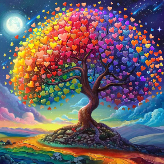 Diamond Painting - Full Round - Colorful Tree Of Life (30*30CM)
