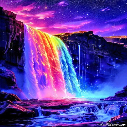 Diamond Painting - Full Round - Waterfall Scenery (30*30CM)
