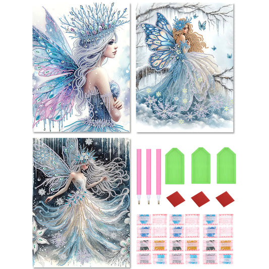 3pcs Partial Special Diamond Painting Set - Elf Girl (30*40CM)