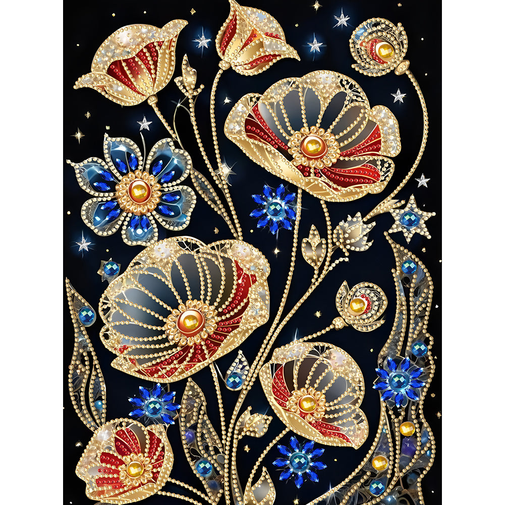 Diamond Painting - Partial Special Shaped - Dream Poppy (30*40CM)