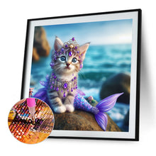 Load image into Gallery viewer, Diamond Painting - Full Round - Mermaid Cat (30*30CM)
