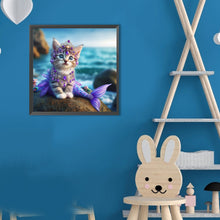 Load image into Gallery viewer, Diamond Painting - Full Round - Mermaid Cat (30*30CM)
