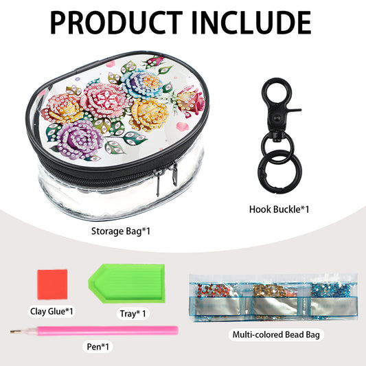 PVC Partial Special Shaped Beautiful Pattern DIY Diamond Painting Wallet Purse
