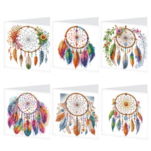 Load image into Gallery viewer, 6Pcs DIY Diamond Painting Greeting Card with Envelope 5D DIY Drill Painting Card
