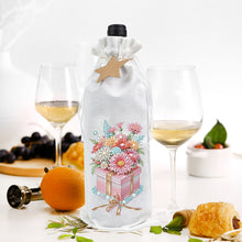 Load image into Gallery viewer, Diamond Art Wine Bottle Bags Covers Creative Diamond Painting Wine Wrapping Bags
