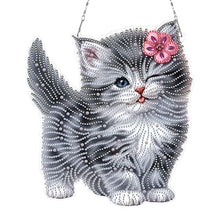 Load image into Gallery viewer, Cat DIY Diamond Art Pendant Kit Diamond Painting Hanging Pendant for Wall Window
