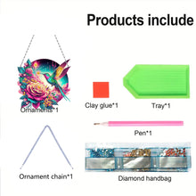 Load image into Gallery viewer, Acrylic Special Shape Beach Parrots DIY Diamond Art Pendant Kit for Wall Window
