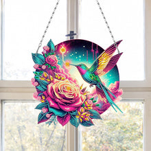 Load image into Gallery viewer, Acrylic Special Shape Beach Parrots DIY Diamond Art Pendant Kit for Wall Window
