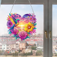 Load image into Gallery viewer, Acrylic Special Shape Beach Parrots DIY Diamond Art Pendant Kit for Wall Window
