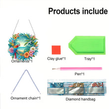 Load image into Gallery viewer, Acrylic Special Shape Beach Parrots DIY Diamond Art Pendant Kit for Wall Window
