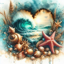 Load image into Gallery viewer, Diamond Painting - Full Round - Starfish On The Beach (30*30CM)
