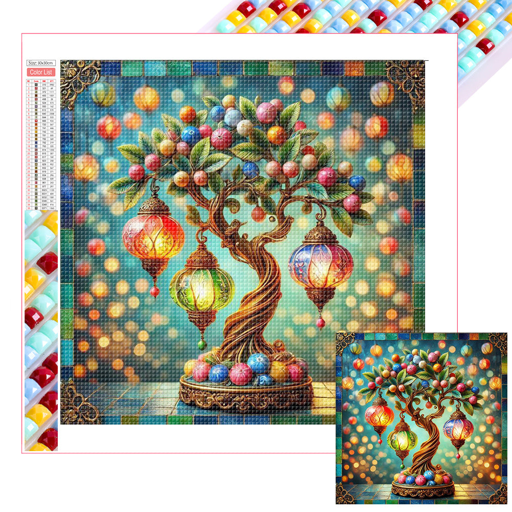 Diamond Painting - Full Square - Lantern Tree (30*30CM)