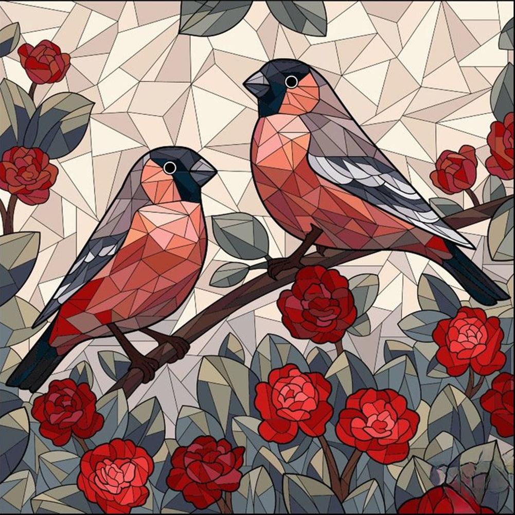 Diamond Painting - Full Round - Glass Bird (40*40CM)