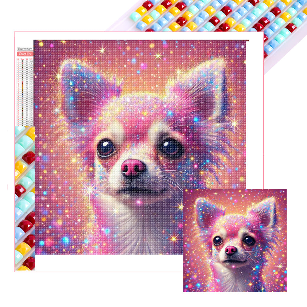 Diamond Painting - Full Square - Shining Diamond Chihuahua (40*40CM)
