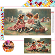 Load image into Gallery viewer, Diamond Painting - Full Square - Three Girls On A Picnic (70*40CM)
