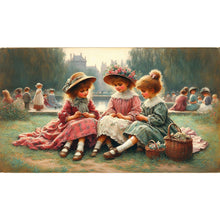 Load image into Gallery viewer, Diamond Painting - Full Square - Three Girls On A Picnic (70*40CM)
