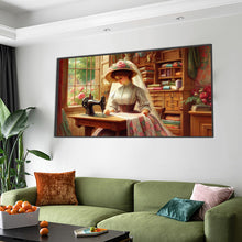 Load image into Gallery viewer, Diamond Painting - Full Square - Woman Sewing (70*40CM)
