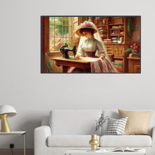Load image into Gallery viewer, Diamond Painting - Full Square - Woman Sewing (70*40CM)

