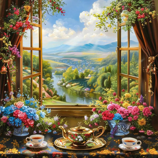 Diamond Painting - Full Round - Window View (40*40CM)