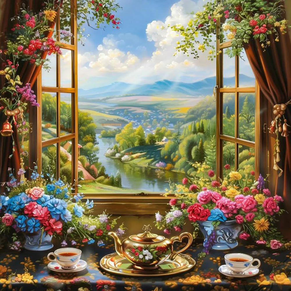 Diamond Painting - Full Round - Window View (40*40CM)