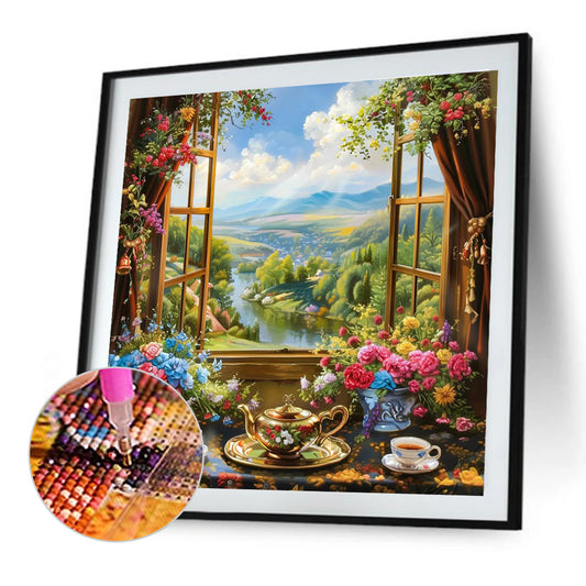 Diamond Painting - Full Round - Window View (40*40CM)