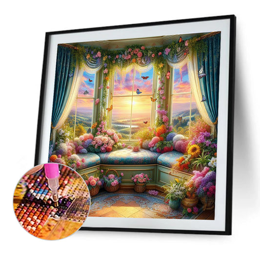 Diamond Painting - Full Round - Window View (40*40CM)