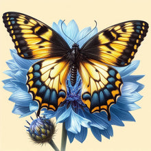 Load image into Gallery viewer, Diamond Painting - Full Round - Blue Butterfly (40*40CM)
