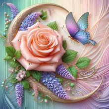 Load image into Gallery viewer, Diamond Painting - Full Round - Rose Butterfly (40*40CM)

