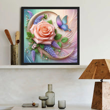 Load image into Gallery viewer, Diamond Painting - Full Round - Rose Butterfly (40*40CM)
