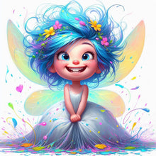 Load image into Gallery viewer, Diamond Painting - Full Round - Blue-Haired Elf Girl (40*40CM)
