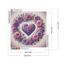 Load image into Gallery viewer, Diamond Painting - Full Round - Heart Wreath (40*40CM)
