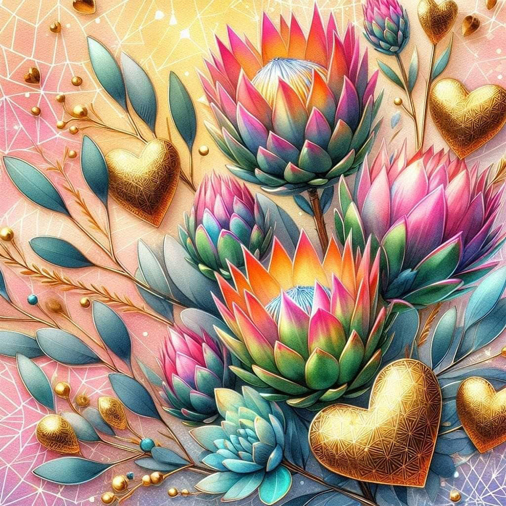 Diamond Painting - Full Round - Protea (40*40CM)