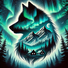 Load image into Gallery viewer, Diamond Painting - Full Round - Aurora Wolf (40*40CM)

