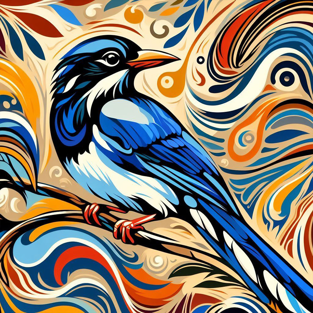Diamond Painting - Full Round - Blue Bird (40*40CM)