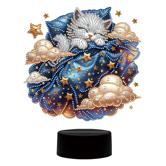 Acrylic Double Sided Animals Decorative DIY 5D Diamond Lamp for Adults Beginners
