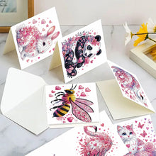 Load image into Gallery viewer, 6Pcs Animals DIY Diamond Painting Greeting Card Kit with Envelope for Friend
