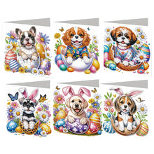 Load image into Gallery viewer, 6Pcs Animals DIY Diamond Painting Greeting Card Kit with Envelope for Friend
