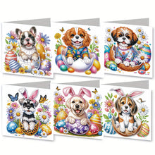 Load image into Gallery viewer, 6Pcs Animals DIY Diamond Painting Greeting Card Kit with Envelope for Friend
