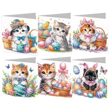 Load image into Gallery viewer, 6Pcs Animals DIY Diamond Painting Greeting Card Kit with Envelope for Friend
