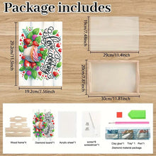 Load image into Gallery viewer, Wooden Animals Flowers 5D DIY Diamond Painting Serving Tray with Handle for Desk
