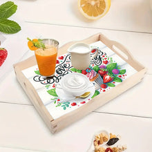 Load image into Gallery viewer, Wooden Animals Flowers 5D DIY Diamond Painting Serving Tray with Handle for Desk
