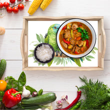 Load image into Gallery viewer, Wooden Animals Flowers 5D DIY Diamond Painting Serving Tray with Handle for Desk
