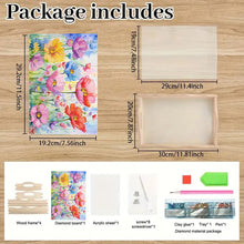 Load image into Gallery viewer, Wooden Animals Flowers 5D DIY Diamond Painting Serving Tray with Handle for Desk

