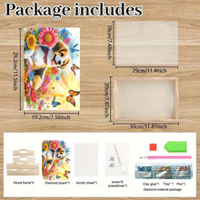Load image into Gallery viewer, Wooden Animals Flowers 5D DIY Diamond Painting Serving Tray with Handle for Desk
