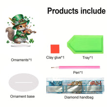 Load image into Gallery viewer, Acrylic Special Shape Bear Diamond Painting Desktop Decors for Home Office Decor
